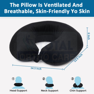 MEMORY FOAM TRAVEL NECK SUPPORT PILLOW